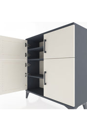 Arges Şifonyer 3 Raflı 4 Kapaklı 88x30x96 Antrasit-Aytaşı