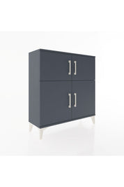 Arges Şifonyer 3 Raflı 4 Kapaklı 88x30x96 Antrasit-Antrasit