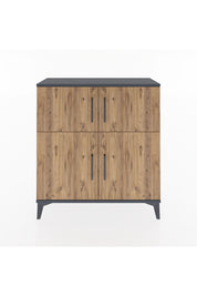 Arges Şifonyer 3 Raflı 4 Kapaklı 88x30x96 Antrasit-Çam