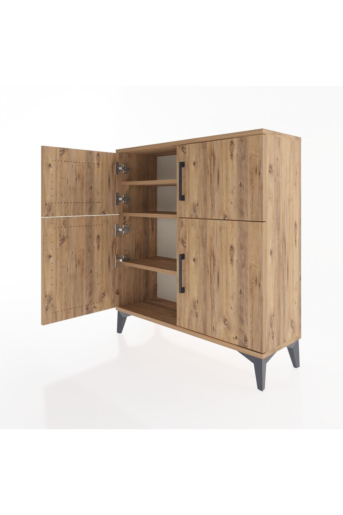 Arges Şifonyer 3 Raflı 4 Kapaklı 88x30x96 Çam-Çam