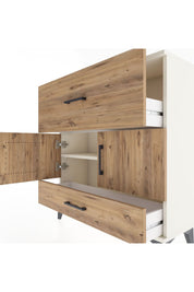 Arges Şifonyer 2 Raflı 2 Çekmeceli 2 Kapaklı 88x30x96 Aytaşı-Çam