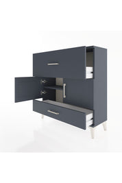 Arges Şifonyer 2 Raflı 2 Çekmeceli 2 Kapaklı 88x30x96 Antrasit-Antrasit