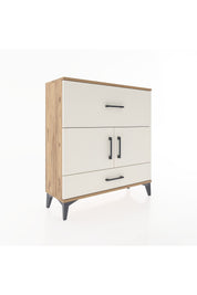 Arges Şifonyer 2 Raflı 2 Çekmeceli 2 Kapaklı 88x30x96 Çam-Aytaşı