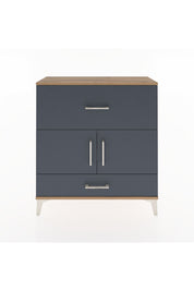 Arges Şifonyer 2 Raflı 2 Çekmeceli 2 Kapaklı 88x30x96 Çam-Antrasit