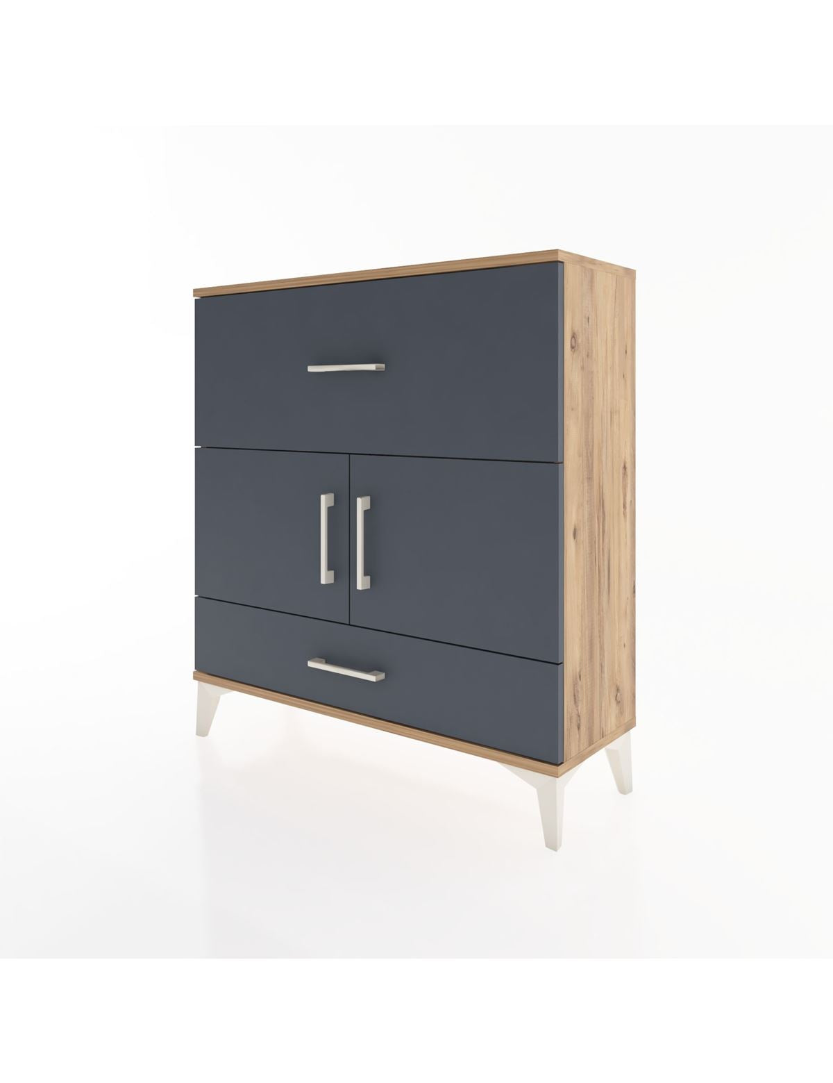 Arges Şifonyer 2 Raflı 2 Çekmeceli 2 Kapaklı 88x30x96 - S04M049V8A