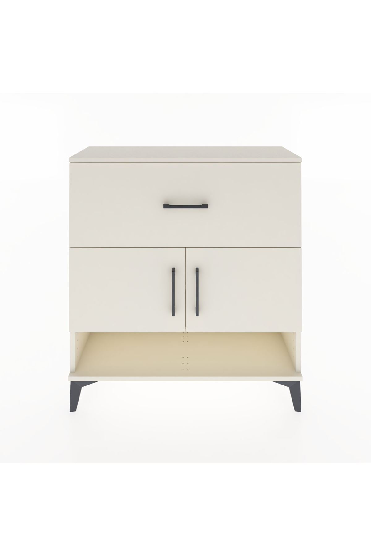 Arges Şifonyer 2 Raflı Tek Çekmeceli 2 Kapaklı 88x30x96 Aytaşı-Aytaşı