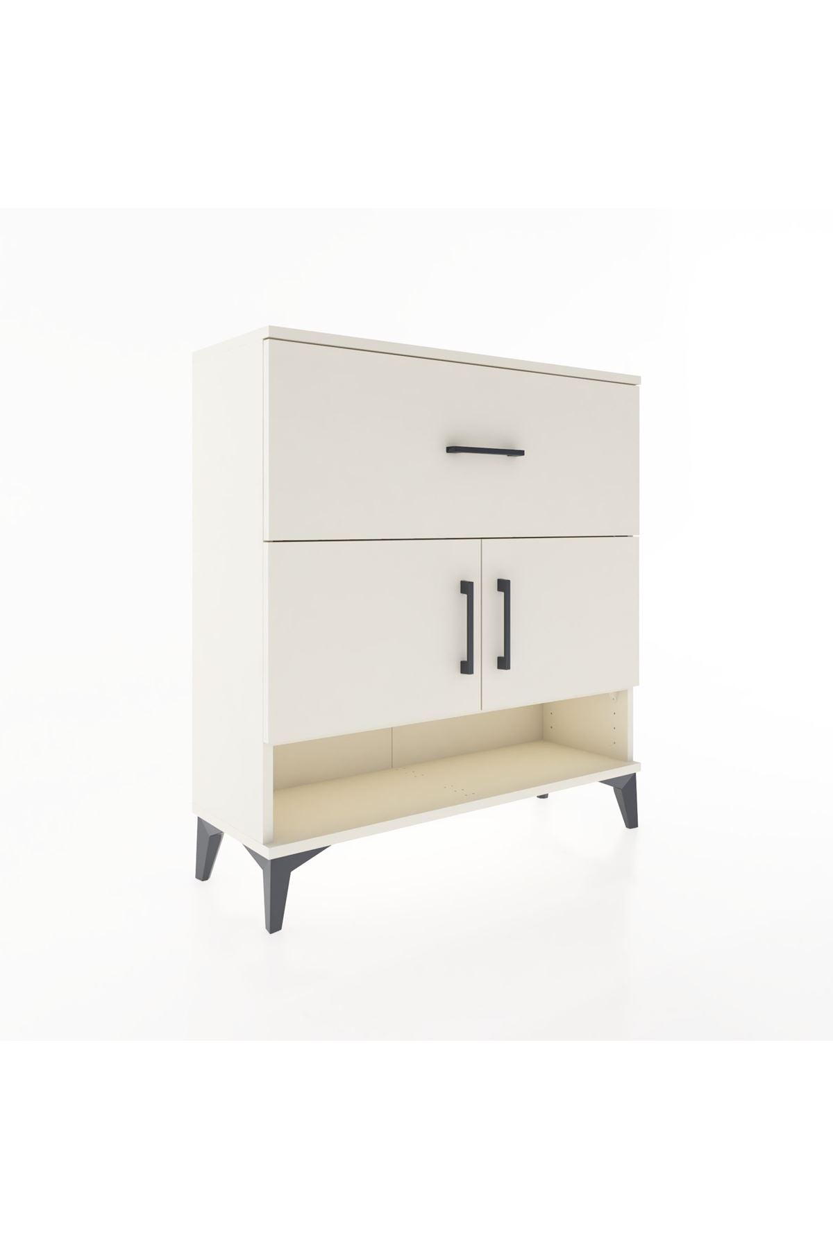 Arges Şifonyer 2 Raflı Tek Çekmeceli 2 Kapaklı 88x30x96 Aytaşı-Aytaşı