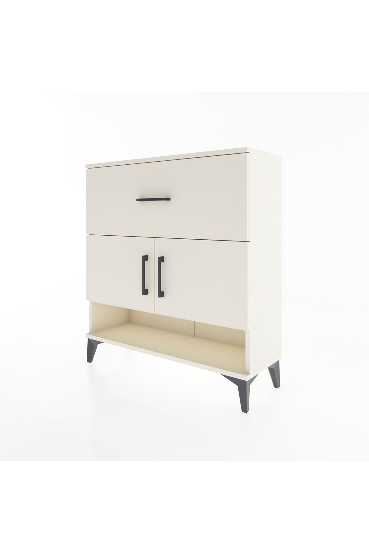 Arges Şifonyer 2 Raflı Tek Çekmeceli 2 Kapaklı 88x30x96 Aytaşı-Aytaşı