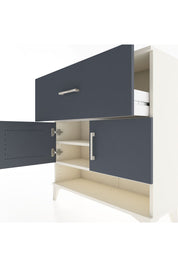 Arges Şifonyer 2 Raflı Tek Çekmeceli 2 Kapaklı 88x30x96 Aytaşı-Antrasit