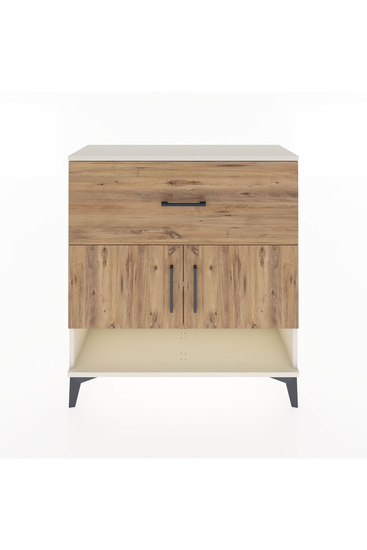 Arges Şifonyer 2 Raflı Tek Çekmeceli 2 Kapaklı 88x30x96 Aytaşı-Çam