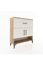 Arges Şifonyer 2 Raflı Tek Çekmeceli 2 Kapaklı 88x30x96 Çam-Aytaşı