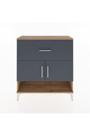 Arges Şifonyer 2 Raflı Tek Çekmeceli 2 Kapaklı 88x30x96 Çam-Antrasit