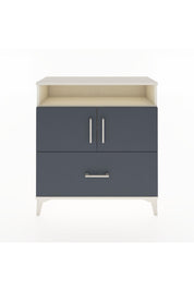 Arges Şifonyer 3 Raflı Tek Çekmeceli 2 Kapaklı 88x30x96 Aytaşı-Antrasit