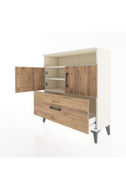 Arges Şifonyer 3 Raflı Tek Çekmeceli 2 Kapaklı 88x30x96 Aytaşı-Çam