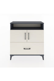 Arges Şifonyer 3 Raflı Tek Çekmeceli 2 Kapaklı 88x30x96 Antrasit-Aytaşı