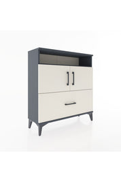 Arges Şifonyer 3 Raflı Tek Çekmeceli 2 Kapaklı 88x30x96 Antrasit-Aytaşı