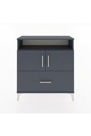 Arges Şifonyer 3 Raflı Tek Çekmeceli 2 Kapaklı 88x30x96 Antrasit-Antrasit