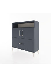 Arges Şifonyer 3 Raflı Tek Çekmeceli 2 Kapaklı 88x30x96 Antrasit-Antrasit