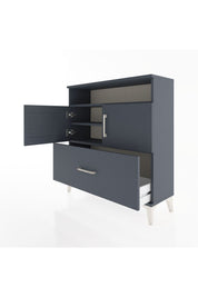 Arges Şifonyer 3 Raflı Tek Çekmeceli 2 Kapaklı 88x30x96 Antrasit-Antrasit