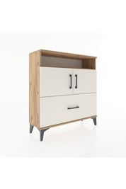 Arges Şifonyer 3 Raflı Tek Çekmeceli 2 Kapaklı 88x30x96 Çam-Aytaşı