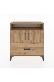 Arges Şifonyer 3 Raflı Tek Çekmeceli 2 Kapaklı 88x30x96 Çam-Çam