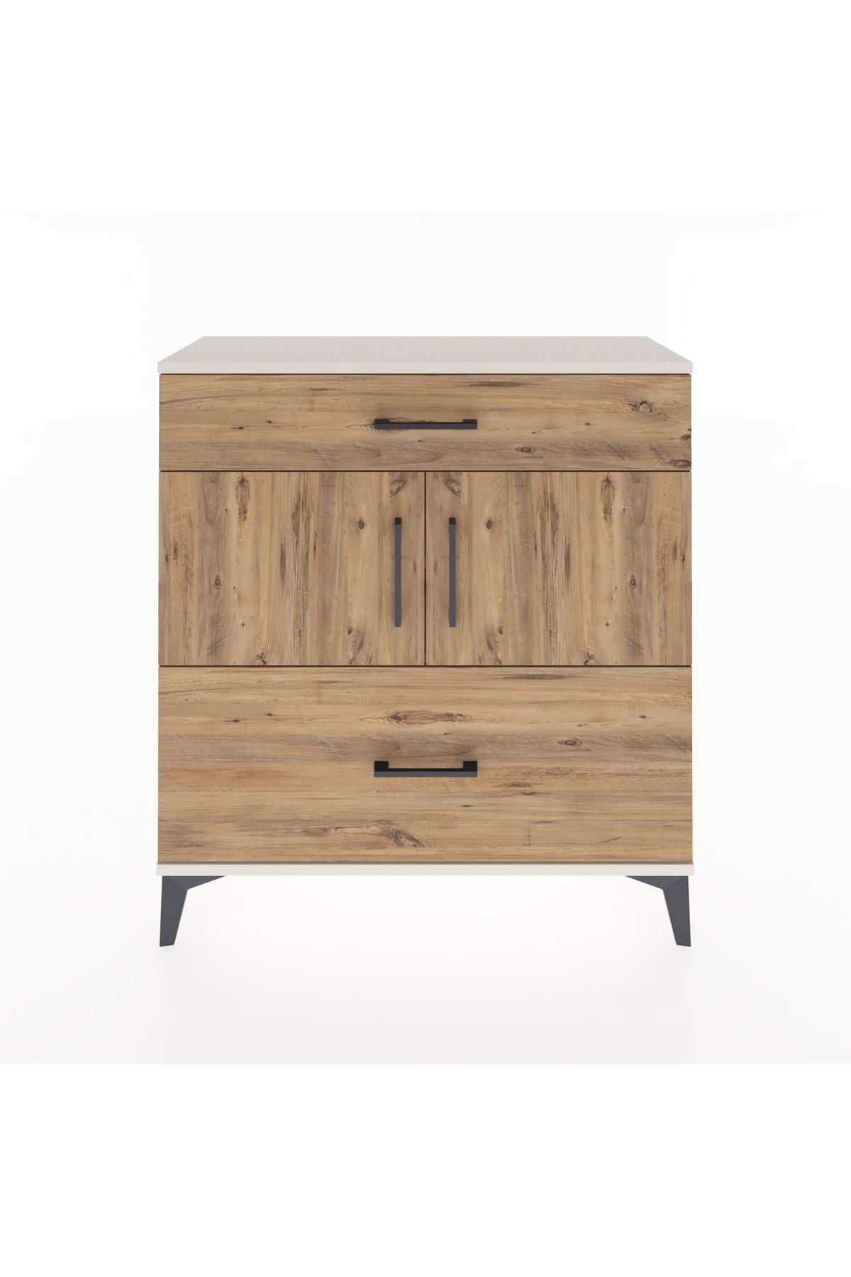 Arges Şifonyer 2 Raflı 2 Çekmeceli 2 Kapaklı 88x30x96 Aytaşı-Çam