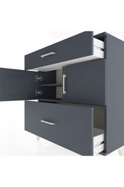 Arges Şifonyer 2 Raflı 2 Çekmeceli 2 Kapaklı 88x30x96 Antrasit-Antrasit