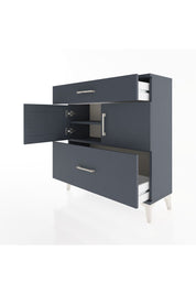 Arges Şifonyer 2 Raflı 2 Çekmeceli 2 Kapaklı 88x30x96 Antrasit-Antrasit