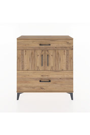 Arges Şifonyer 2 Raflı 2 Çekmeceli 2 Kapaklı 88x30x96 Çam-Çam