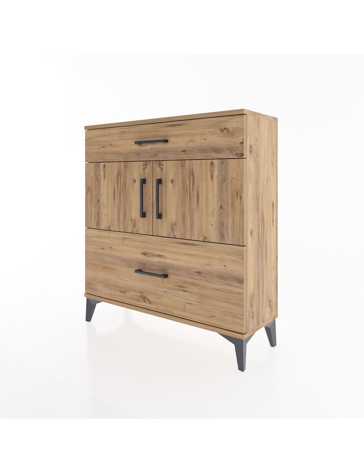 Arges Şifonyer 2 Raflı 2 Çekmeceli 2 Kapaklı 88x30x96 - S04M052V9A