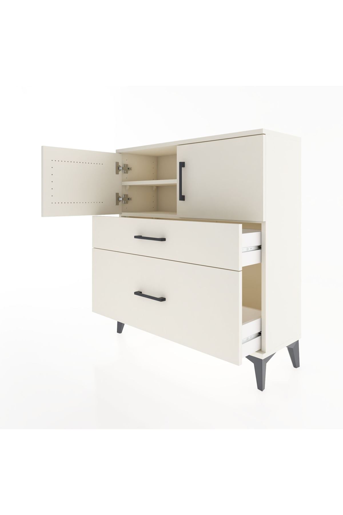 Arges Şifonyer 2 Raflı 2 Çekmeceli 2 Kapaklı 88x30x96 Aytaşı-Aytaşı