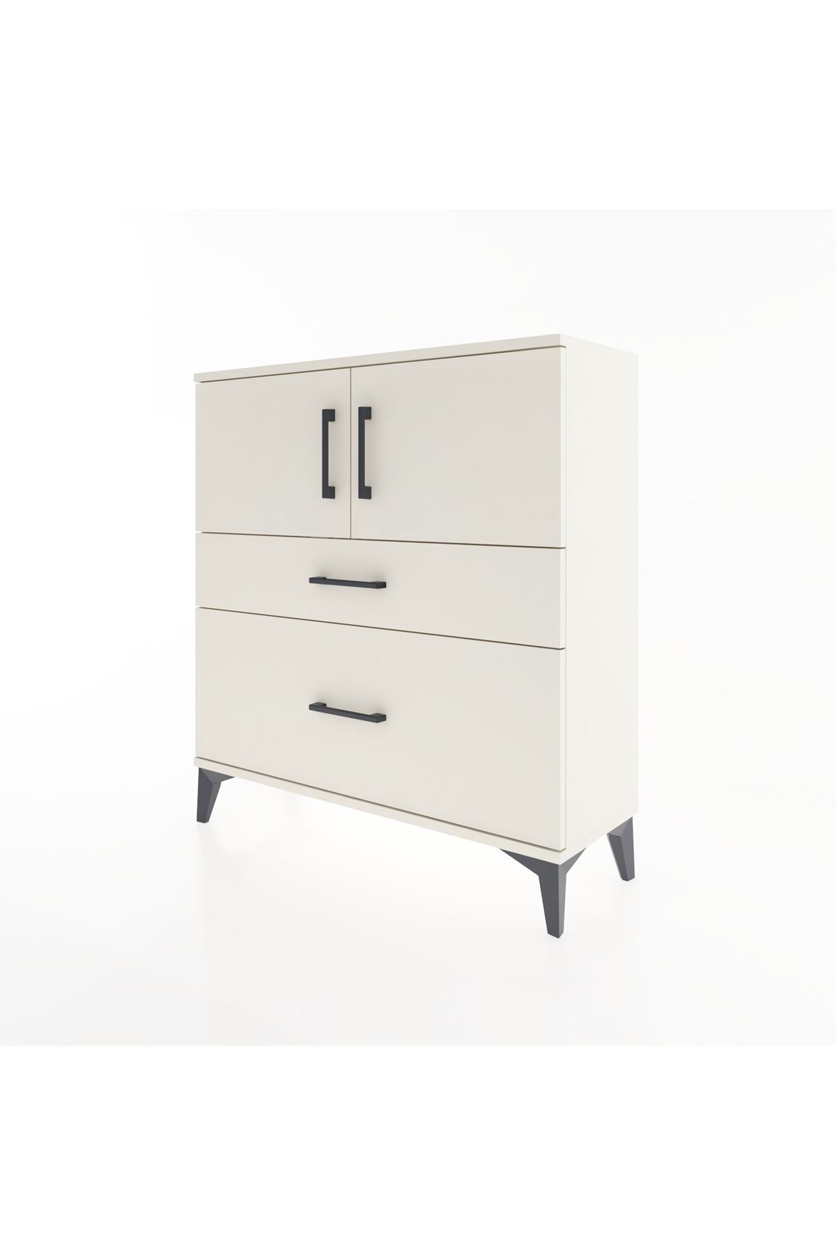 Arges Şifonyer 2 Raflı 2 Çekmeceli 2 Kapaklı 88x30x96 Aytaşı-Aytaşı