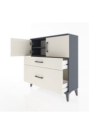 Arges Şifonyer 2 Raflı 2 Çekmeceli 2 Kapaklı 88x30x96 Antrasit-Aytaşı