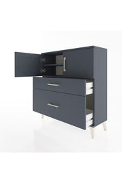 Arges Şifonyer 2 Raflı 2 Çekmeceli 2 Kapaklı 88x30x96 Antrasit-Antrasit