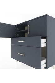 Arges Şifonyer 2 Raflı 2 Çekmeceli 2 Kapaklı 88x30x96 Antrasit-Antrasit