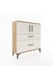 Arges Şifonyer 2 Raflı 2 Çekmeceli 2 Kapaklı 88x30x96 Çam-Aytaşı