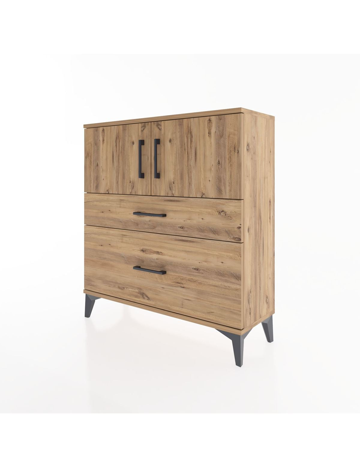 Arges Şifonyer 2 Raflı 2 Çekmeceli 2 Kapaklı 88x30x96 - S04M053V9A