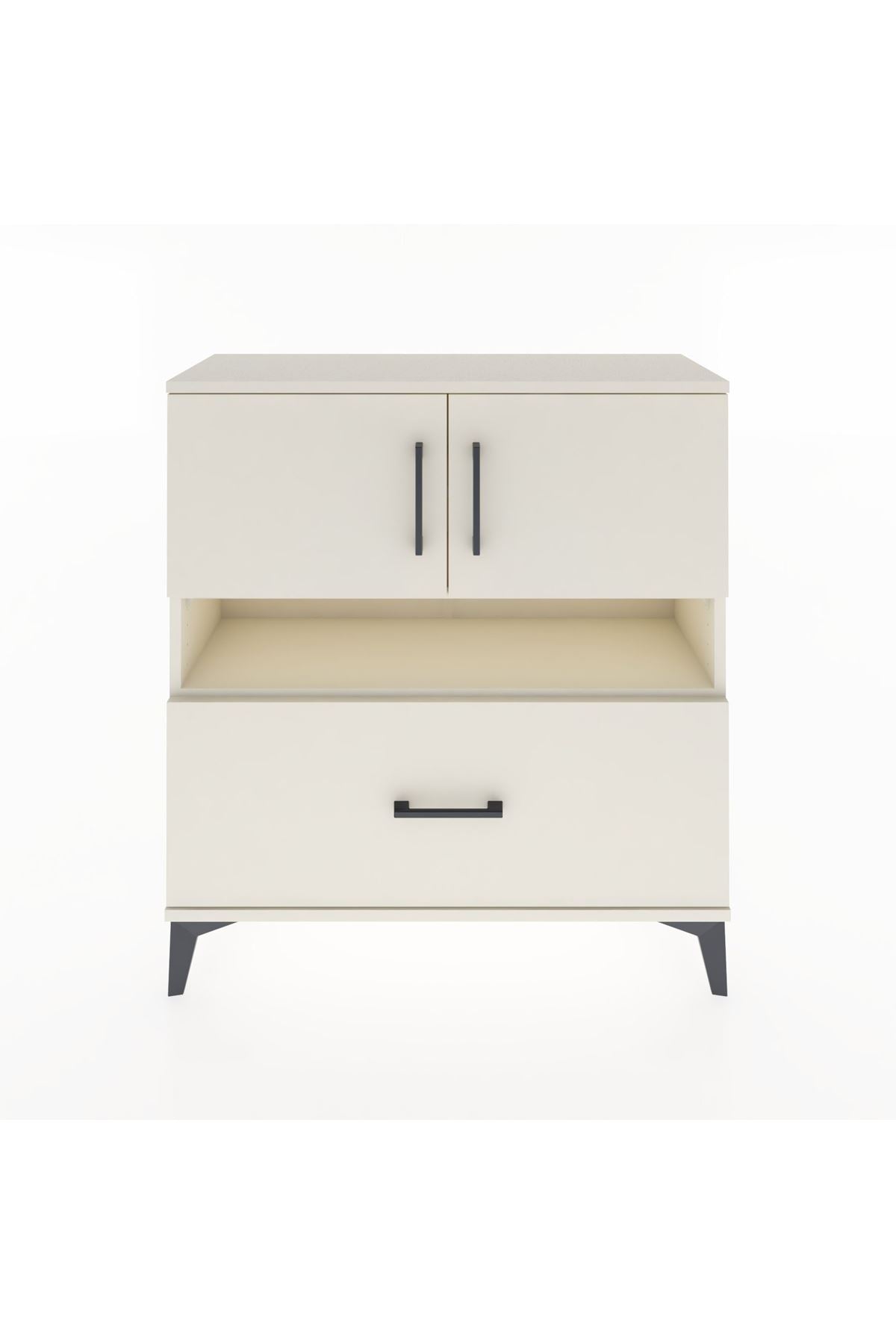 Arges Şifonyer 3 Raflı Tek Çekmeceli 2 Kapaklı 88x30x96 Aytaşı-Aytaşı