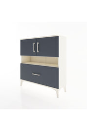 Arges Şifonyer 3 Raflı Tek Çekmeceli 2 Kapaklı 88x30x96 Aytaşı-Antrasit