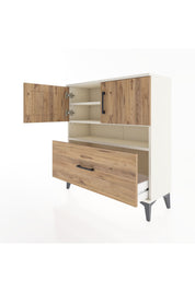 Arges Şifonyer 3 Raflı Tek Çekmeceli 2 Kapaklı 88x30x96 Aytaşı-Çam