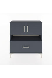 Arges Şifonyer 3 Raflı Tek Çekmeceli 2 Kapaklı 88x30x96 Antrasit-Antrasit