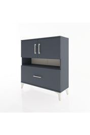 Arges Şifonyer 3 Raflı Tek Çekmeceli 2 Kapaklı 88x30x96 Antrasit-Antrasit