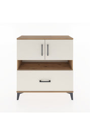 Arges Şifonyer 3 Raflı Tek Çekmeceli 2 Kapaklı 88x30x96 Çam-Aytaşı