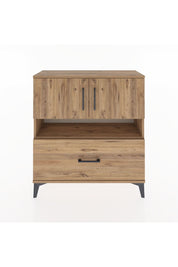 Arges Şifonyer 3 Raflı Tek Çekmeceli 2 Kapaklı 88x30x96 Çam-Çam