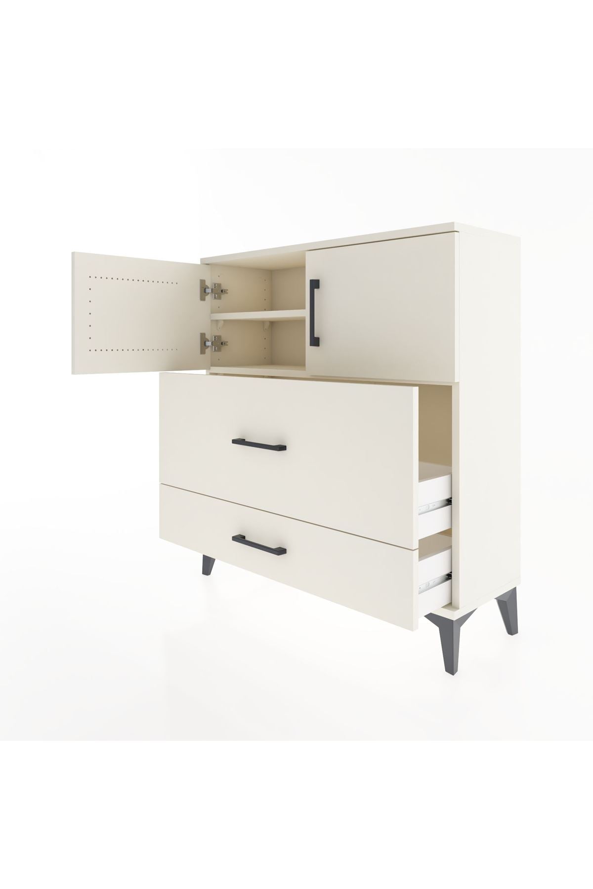 Arges Şifonyer 2 Raflı 2 Çekmeceli 2 Kapaklı 88x30x96 Aytaşı-Aytaşı