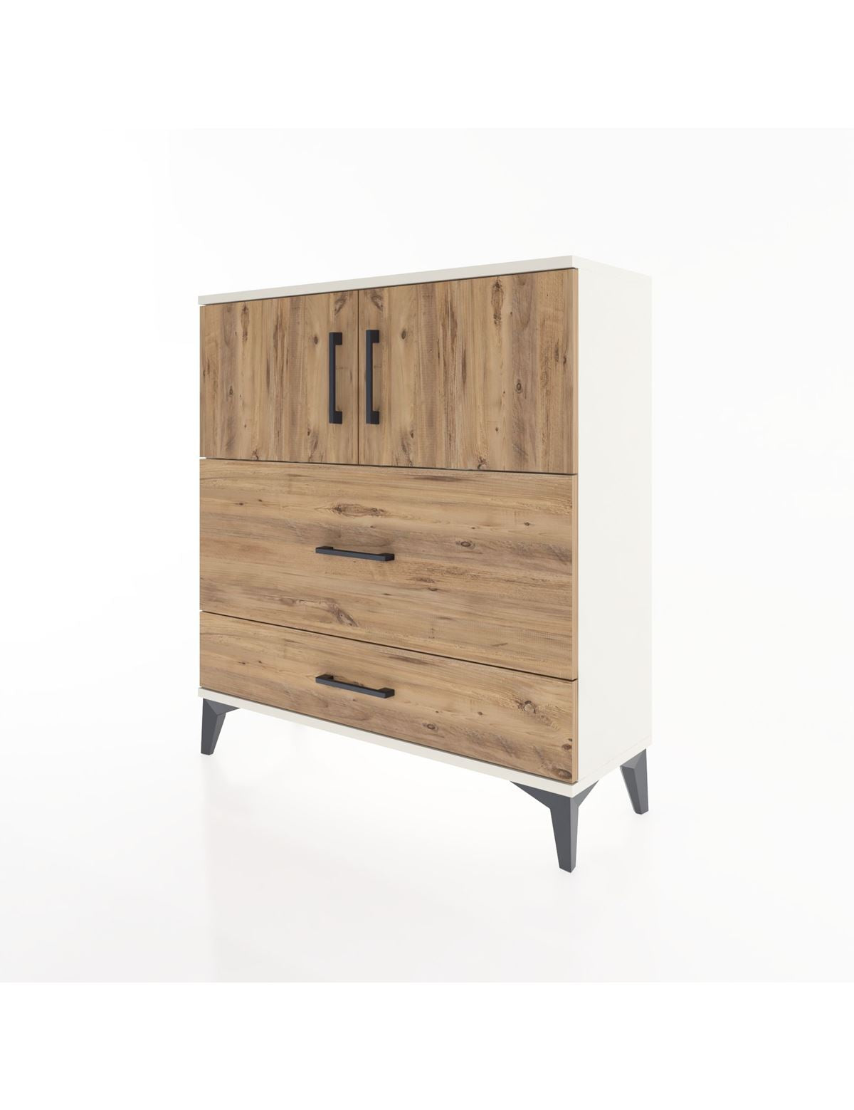 Arges Şifonyer 2 Raflı 2 Çekmeceli 2 Kapaklı 88x30x96 - S04M055V3A