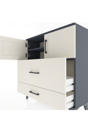 Arges Şifonyer 2 Raflı 2 Çekmeceli 2 Kapaklı 88x30x96 Antrasit-Aytaşı