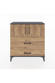 Arges Şifonyer 2 Raflı 2 Çekmeceli 2 Kapaklı 88x30x96 Antrasit-Çam