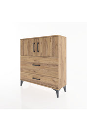 Arges Şifonyer 2 Raflı 2 Çekmeceli 2 Kapaklı 88x30x96 Çam-Çam