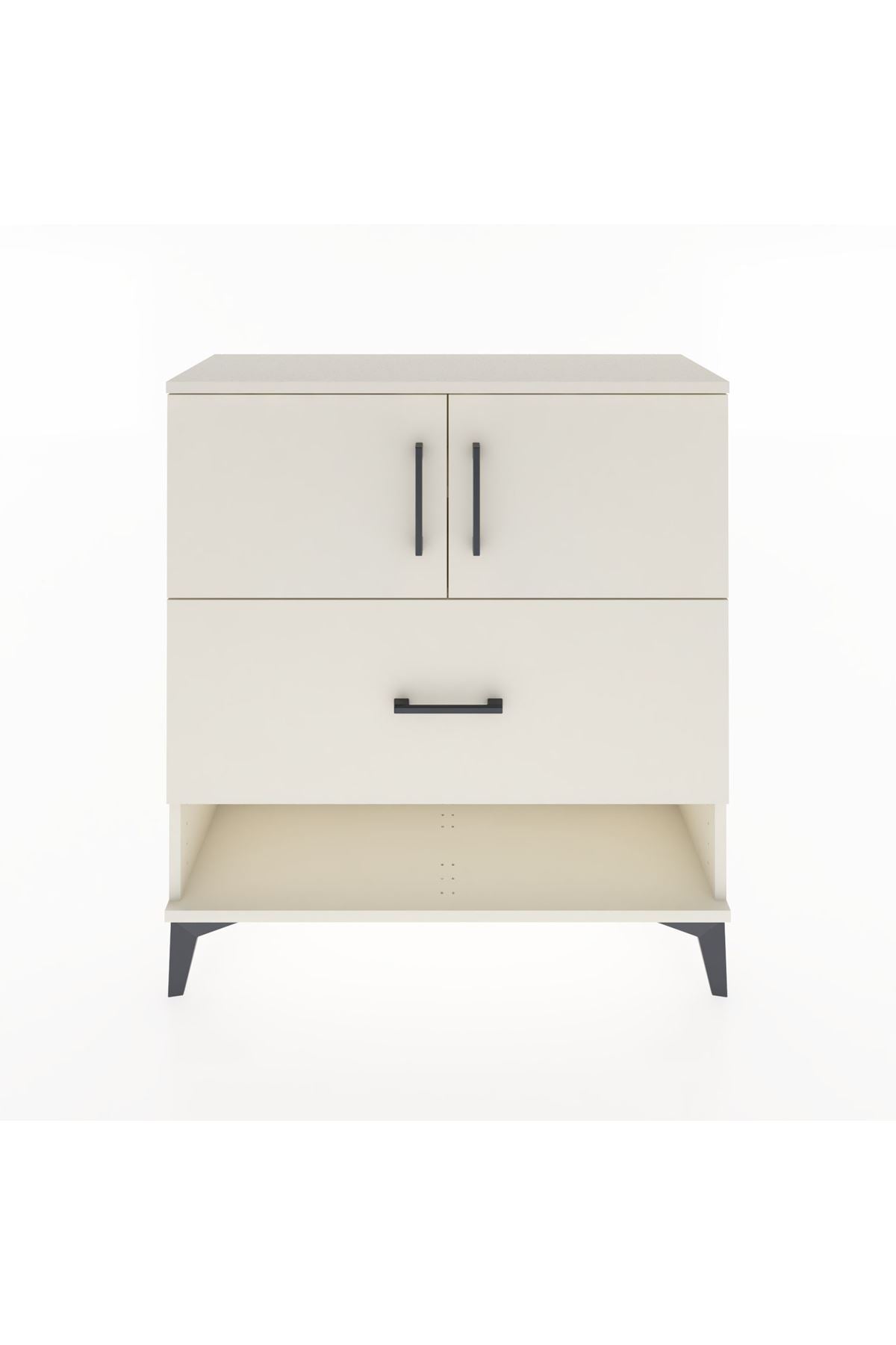 Arges Şifonyer 2 Raflı Tek Çekmeceli 2 Kapaklı 88x30x96 Aytaşı-Aytaşı